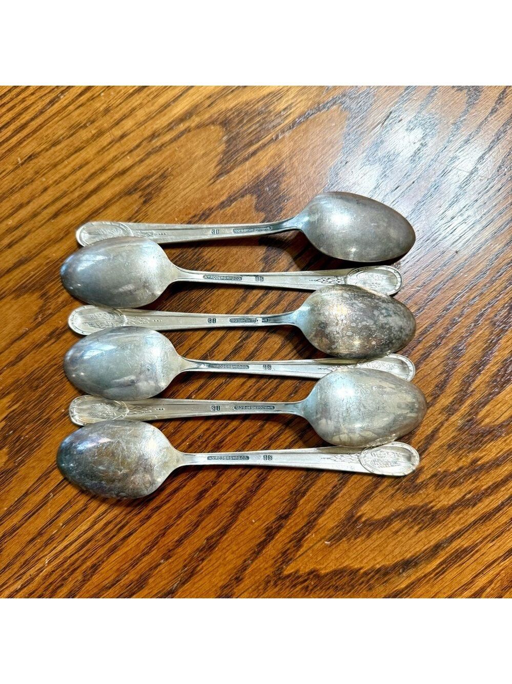 Vintage Silver Plate Collectible U.S. Presidents Spoons Set of 6 - Picture 6 of 8